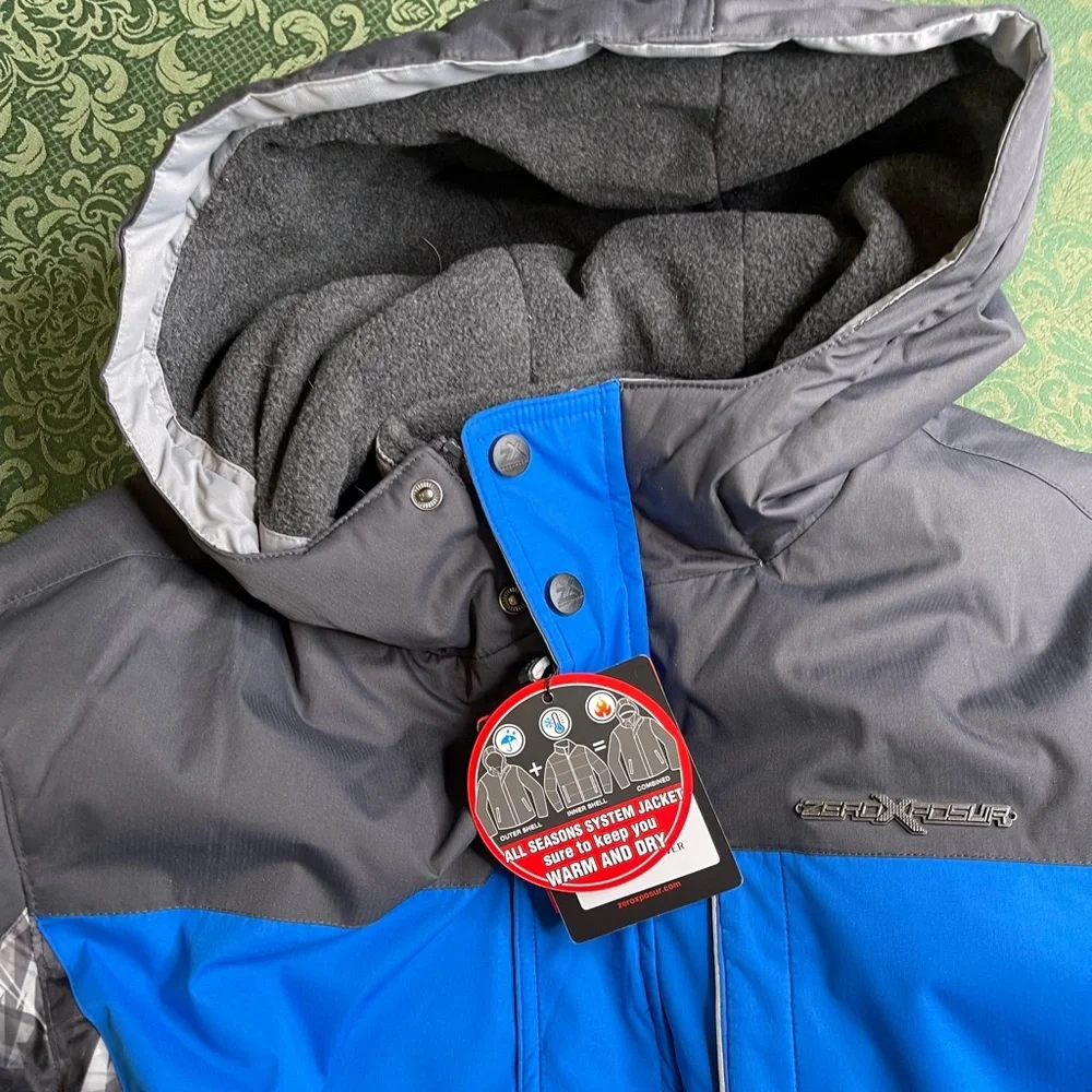 NWT 18 20 zeroxposur $145 3in1 jacket coat puffer wind water winter fall boys - Picture 2 of 13